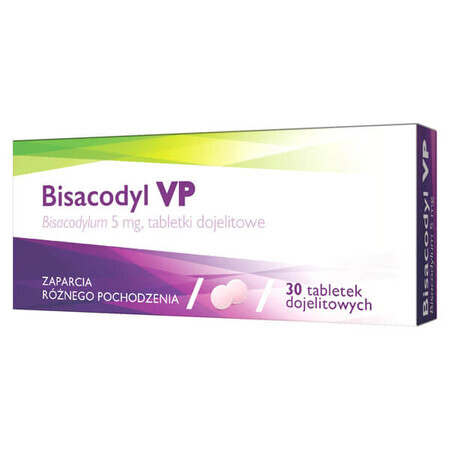 Bisacodyl VP 5 mg, 30 comprimés gastro-intestinaux