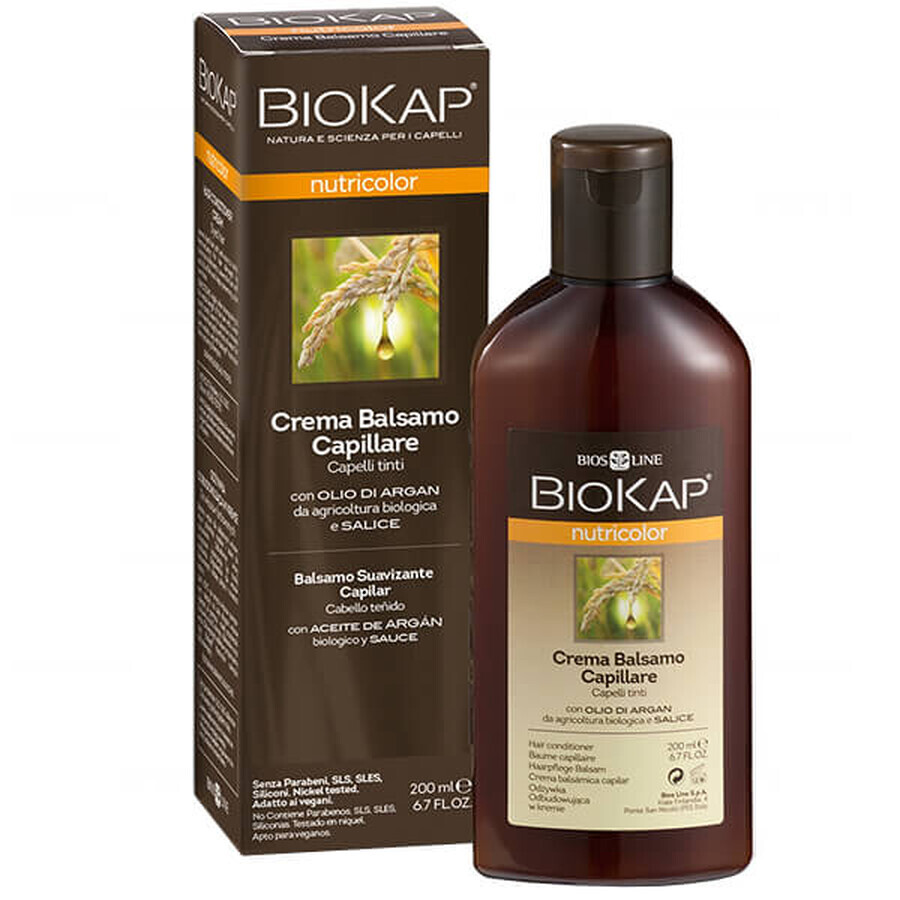 Biokap Nutricolor, acondicionador en crema para cabellos coloreados, 200 ml