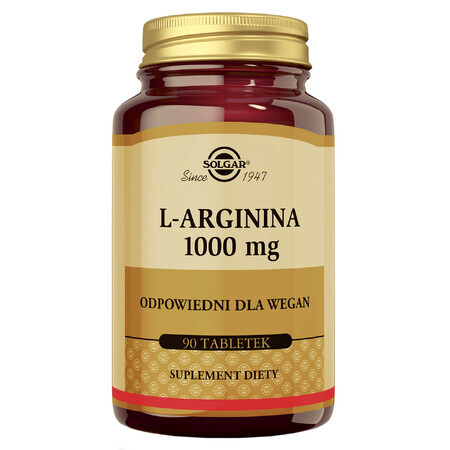 Solgar L-Arginin 1000 mg, 90 Tabletten