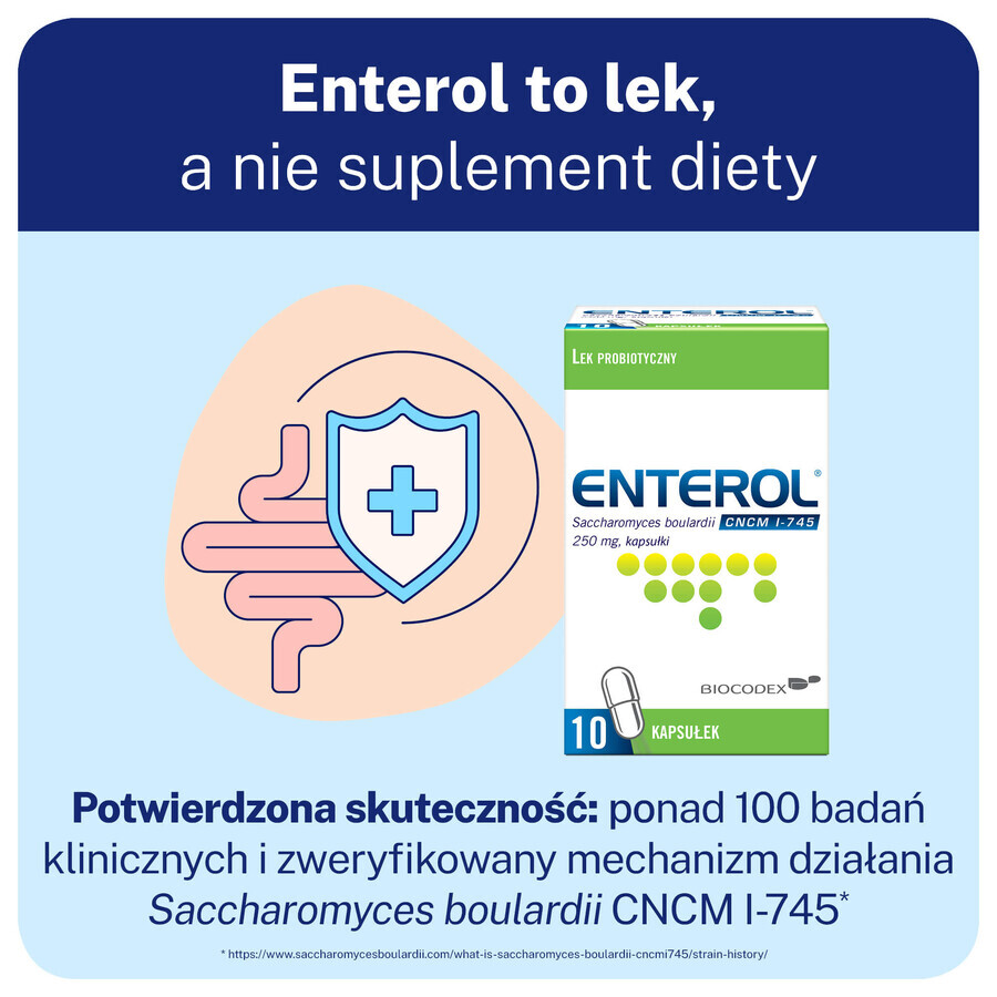 Enterol, 250 mg, 10 Kapseln