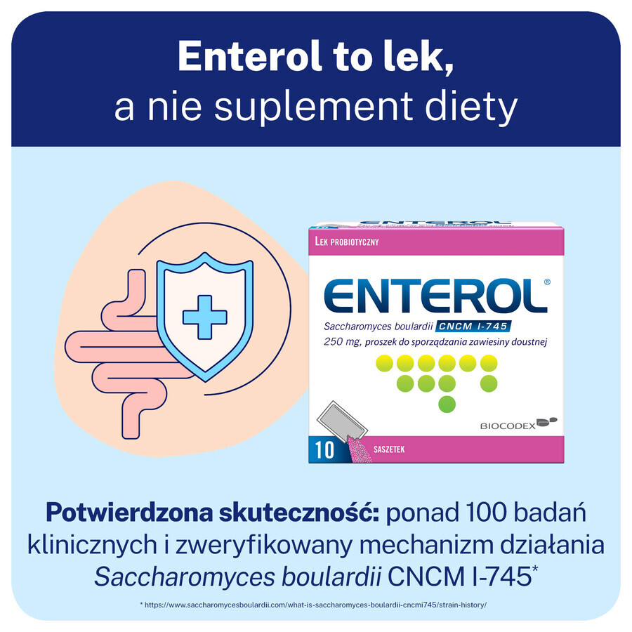 Enterol, 250 mg, 10 Portionsbeutel