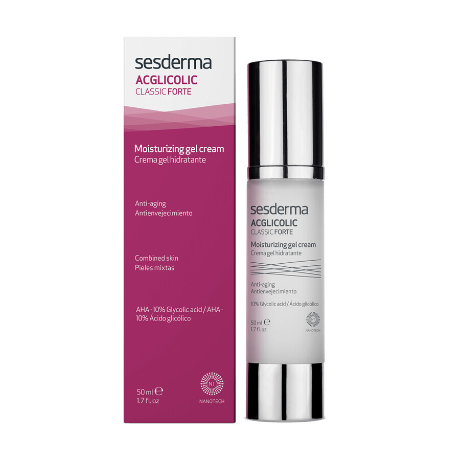 Sesderma Acglicolic Classic Forte, feuchtigkeitsspendendes Gesichtscreme-Gel, 50 ml