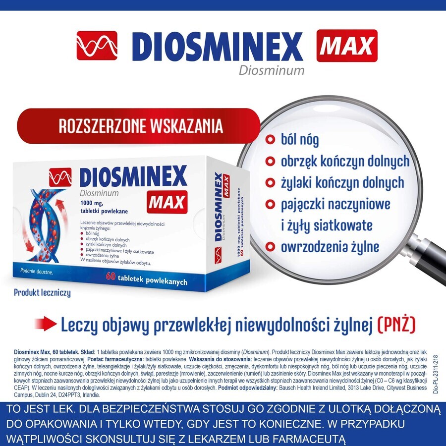 Diosminex Max 1000 mg, 60 comprimidos