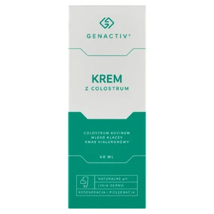 Genactiv, crème au colostrum pour le visage et le corps, 40 ml