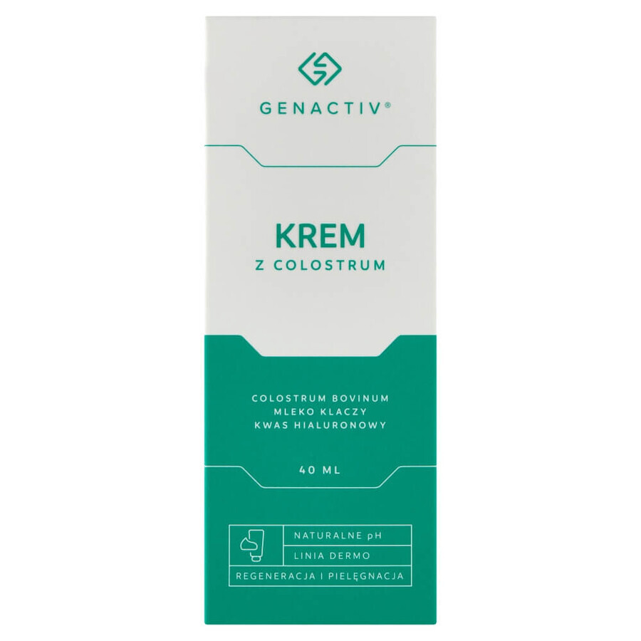 Genactiv, Kolostrumcreme für Gesicht und Körper, 40 ml