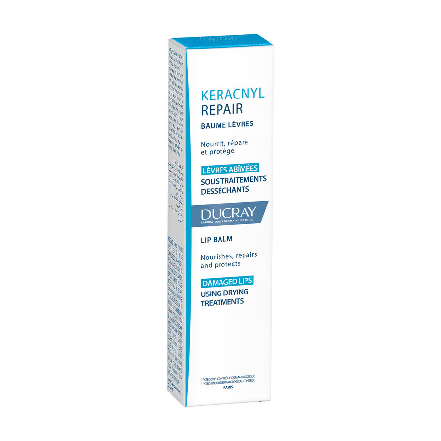 Ducray Keracnyl Repair, regenerierender Lippenbalsam, trockene Haut, 15 ml