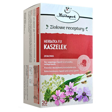 Herbapol Kaszelek, ceai fix pe bază de plante, 2 g x 20 pliculețe