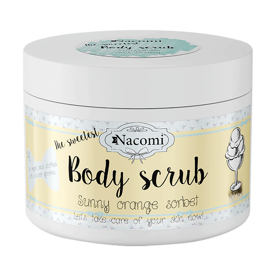 Nacomi, exfoliante corporal de azúcar, sorbete de naranja, 200 g