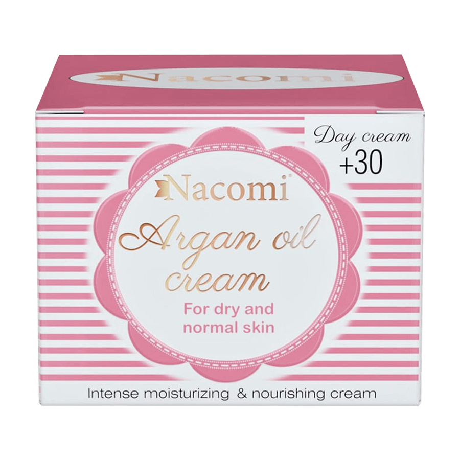 Nacomi, crema facial de argán 30+ con vitamina E, día, 50 ml