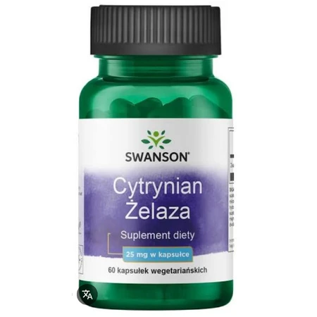 Swanson Citrat de fier, fier 25 mg, 60 capsule vegetariene