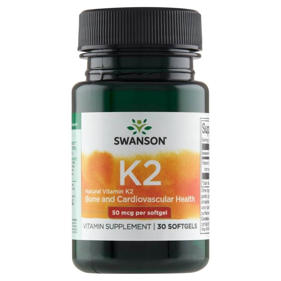 Swanson K-2, Vitamin K 50 µg, 30 Gelkapseln