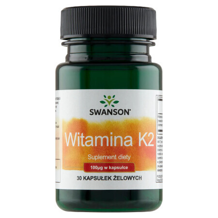 Swanson K-2, vitamina K 100 µg, 30 capsule in gel