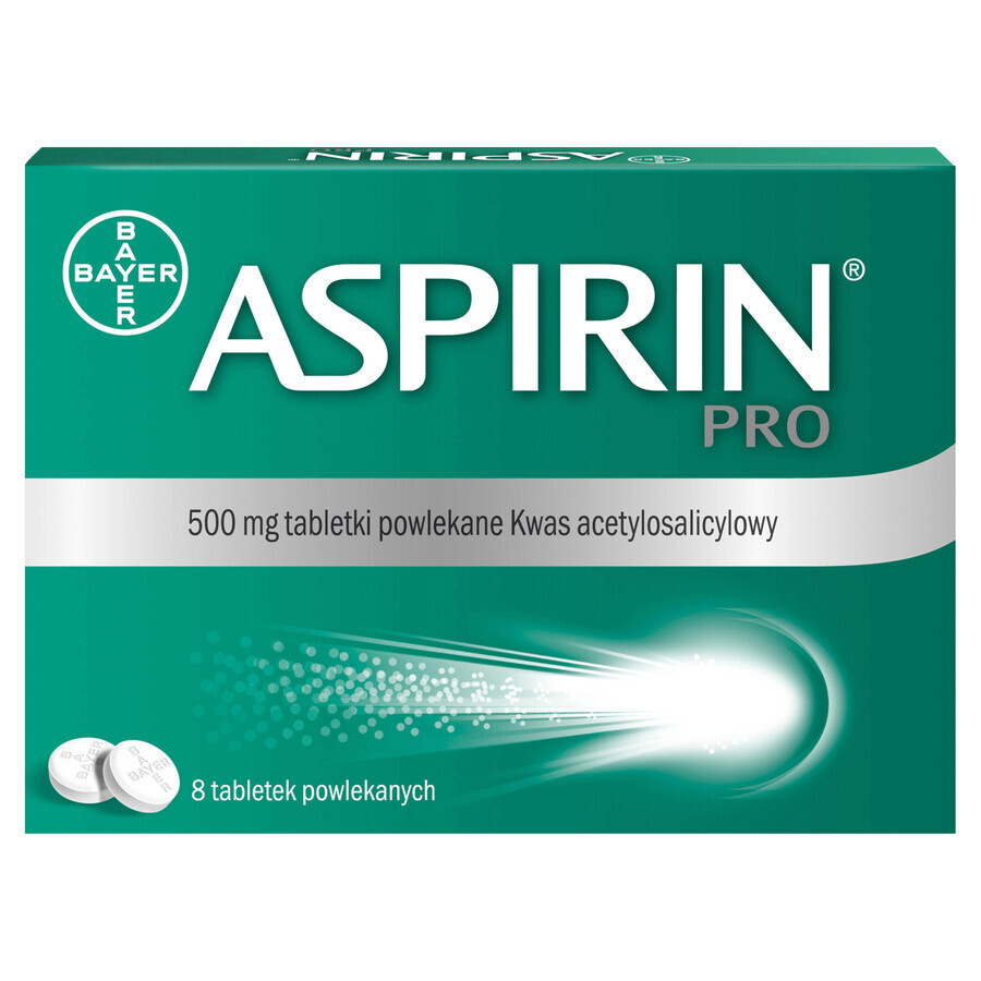 Aspirina Pro 500 mg, 8 compresse rivestite con film