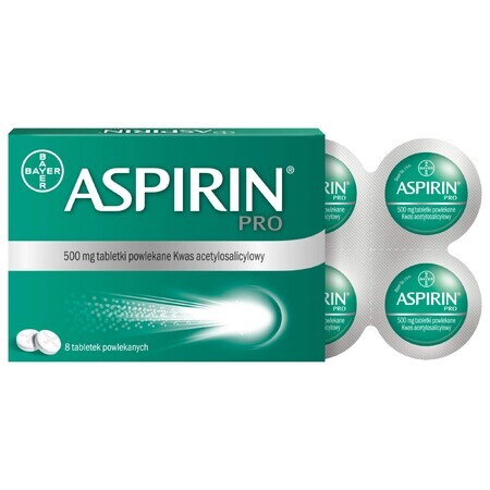 Aspirina Pro 500 mg, 8 compresse rivestite con film