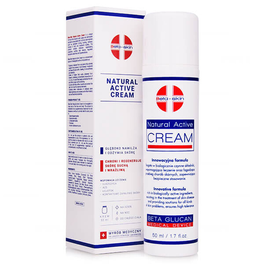 Beta-Skin Natural Active Cream, Körpercreme, 50 ml