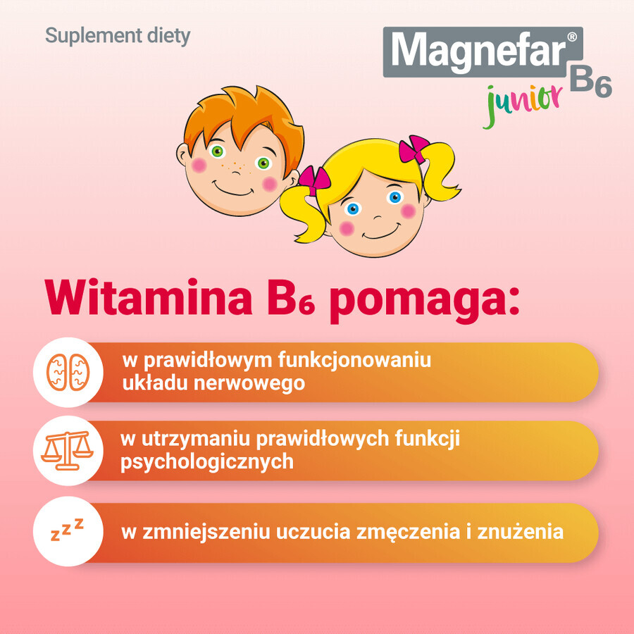 Magnefar B6 Junior Sirup, Himbeergeschmack, 120 ml, Biofarm