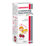 Magnefar B6 Junior, liquid for children from 3 years and adults, raspberry flavor, 120 ml