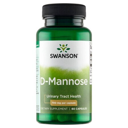 Swanson D-Mannose, D-mannose, 60 capsule