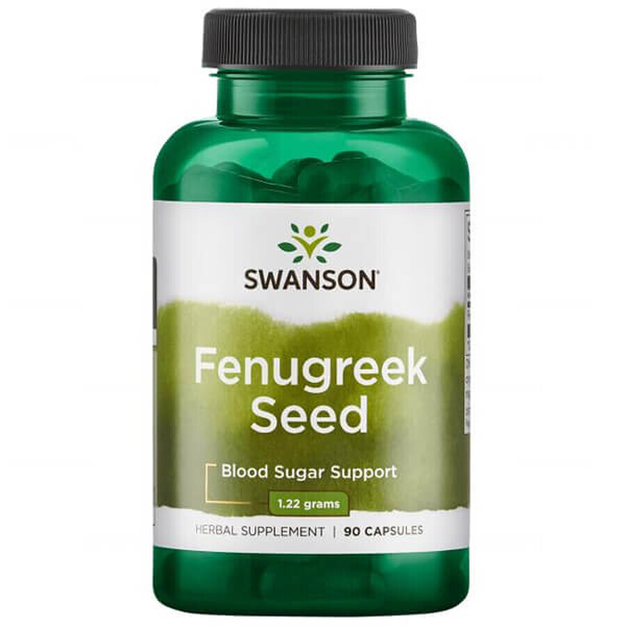 Swanson Fenugreek Seed, semi di fieno greco, 90 capsule