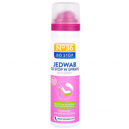 No36, Seidenspray für Füße, beseitigt übermäßiges Schwitzen, 75 ml