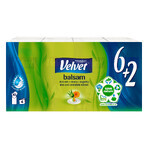 Samtbalsam, Tissue, 4-lagig, Aloe Vera und Ringelblumenextrakt, (6 + 2) x 10 Stück.