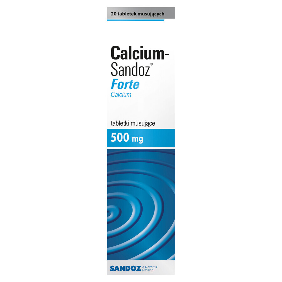 Calcium-Sandoz Forte 500 mg, 20 Brausetabletten