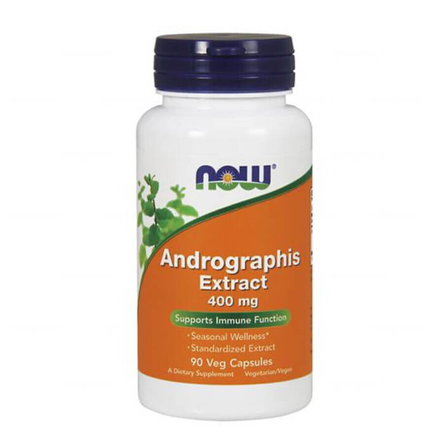 Now Foods Andrographis Extract 400 mg, Chinabeere, 90 vegetarische Kapseln