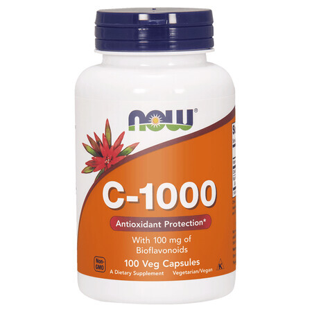 Now Foods C-1000, Vitamin C + Bioflavonoide + Rutin, 100 vegetarische Kapseln