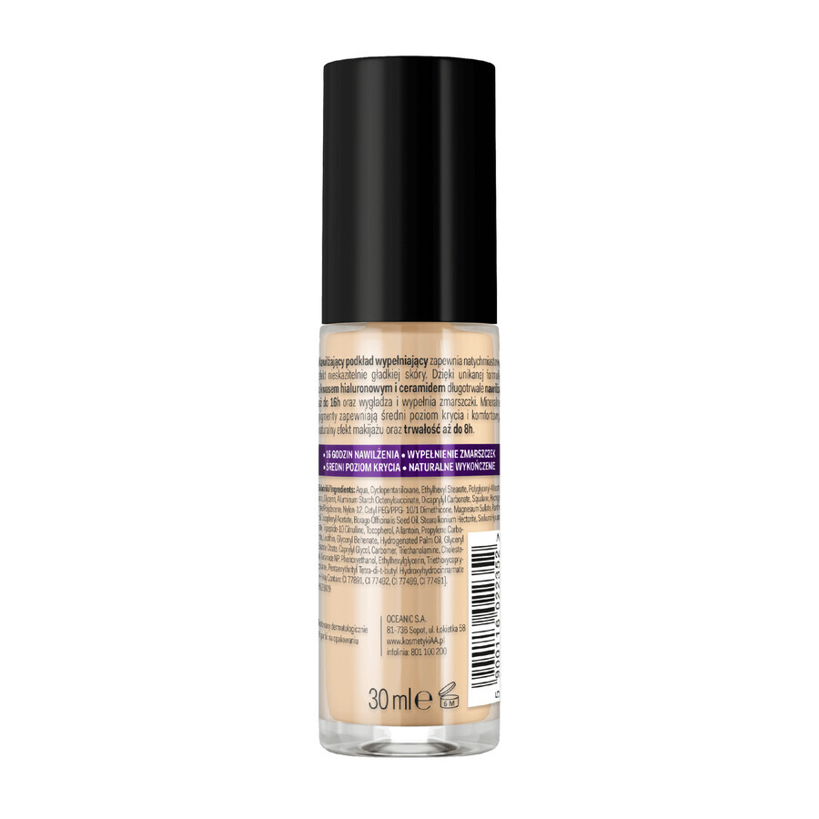 AA MakeUp, base de maquillaje rellenadora de arrugas Filler, nº 103, beige claro, 30 ml