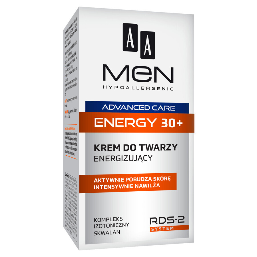 AA Men Energy, crema energizante 30+, 50 ml