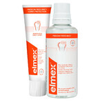 Set Elmex Contra Caries, enjuague bucal, 400 ml + pasta de dientes, 75 ml