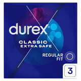 Durex Extra Safe, Kondome mit mehr Gleitmittel, verstärkt, 3 Stück