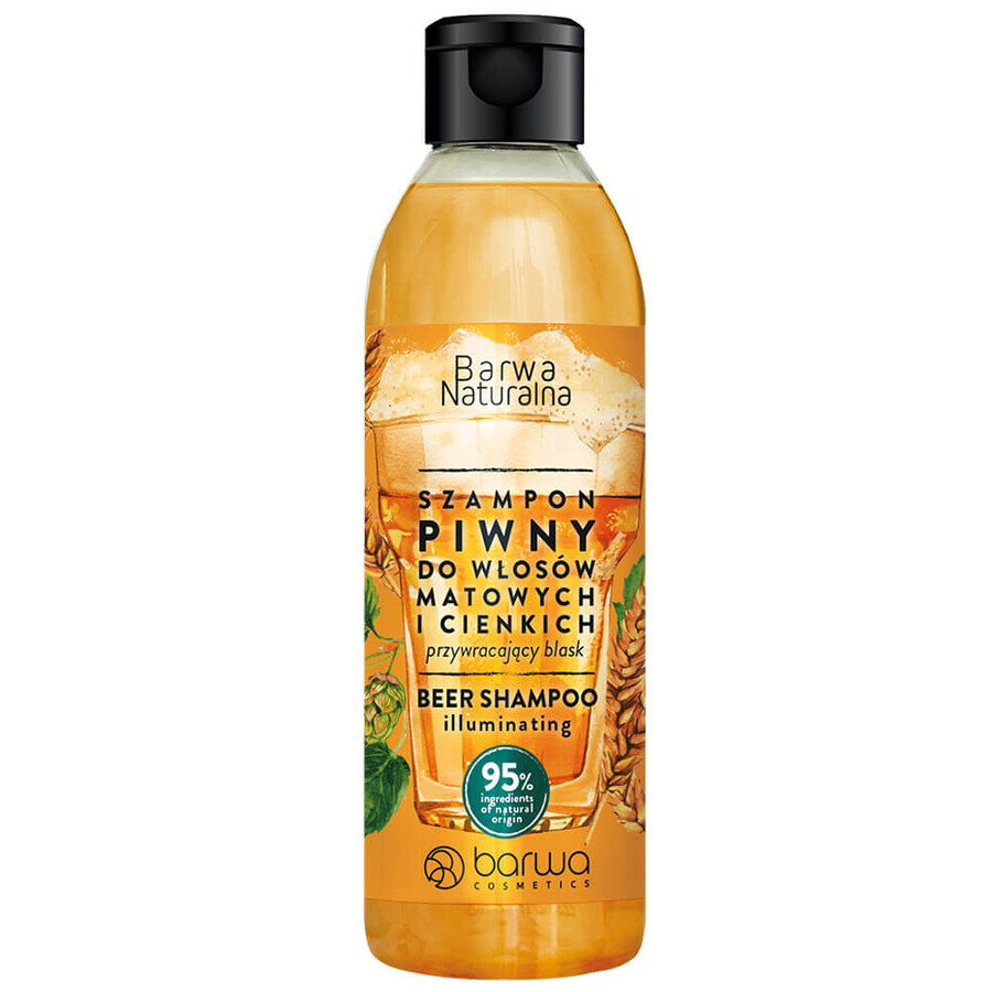 Barwa Natural Beer, shampooing pour restaurer la brillance 300 ml