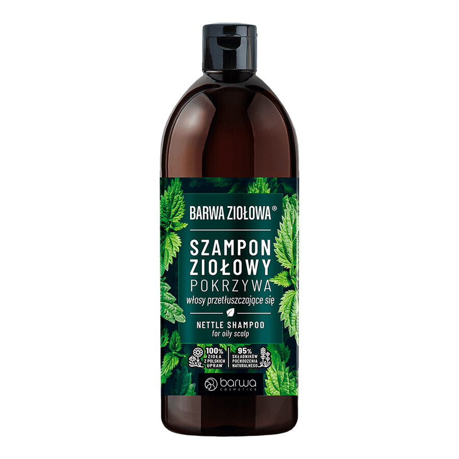 Barwa Ziołowa, nettle shampoo, oily hair, 480 ml