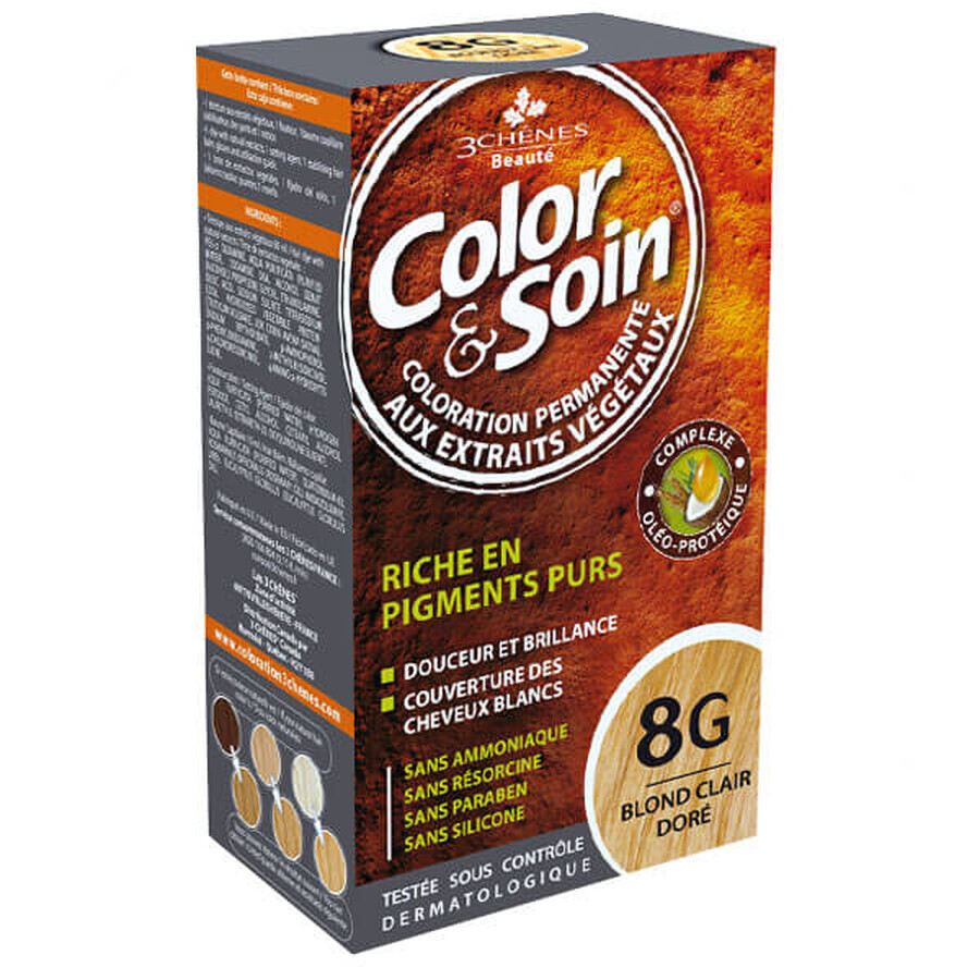 Color&amp;Soin, haarverf, 8 g, goud licht blond, 135 ml