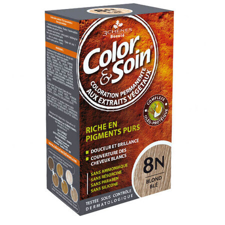 Color&amp;Soin, Haarfärbemittel, 8N Weizenblond, 135 ml