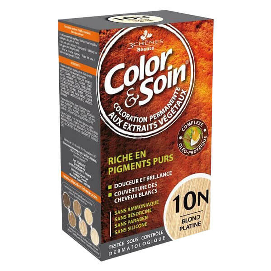 Color&amp;Soin, hair dye, 10N, platinum blonde, 135 ml