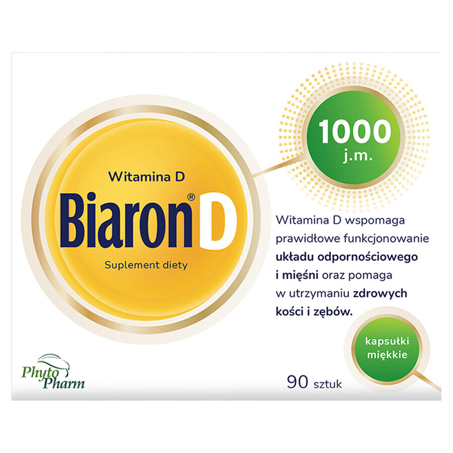 Biaron D, Vitamin D 1000 IU, 90 Kapseln 