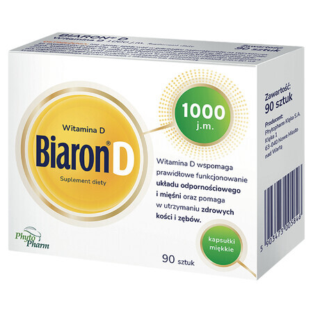 Biaron D, Vitamin D 1000 IU, 90 Kapseln 