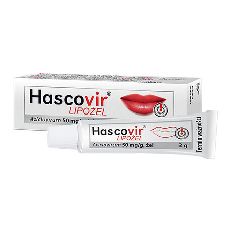 Hascovir Lipozel 50 mg/g, Gel, 3 g