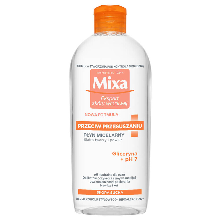 Mixa Anti-Secchezza, Lozione micellare, pelle secca, 400 ml