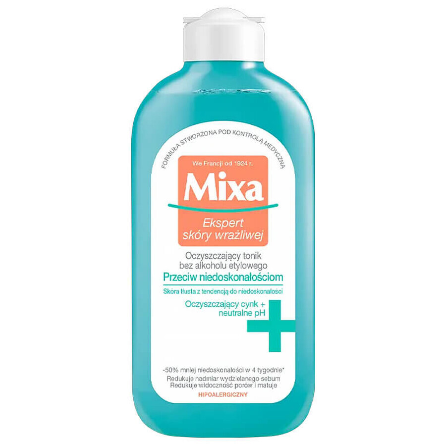 Mixa Against Imperfections, reinigendes Gesichtswasser, alkoholfrei, 200 ml