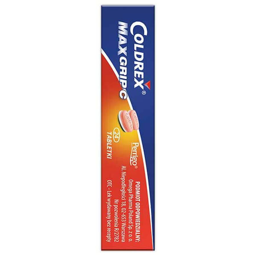 Coldrex Maxgrip C 500 mg + 5 mg + 25 mg + 20 mg + 30 mg, 24 Tabletten