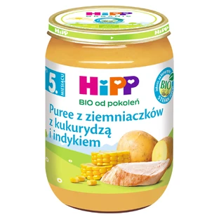 HiPP Bio-Gericht, Kartoffelpüree mit Mais und Truthahn, nach 5 Monaten, 190 g.
