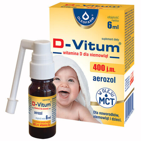 D-Vitum 400 IU, Vitamin D für Säuglinge, Aerosol, 6 ml