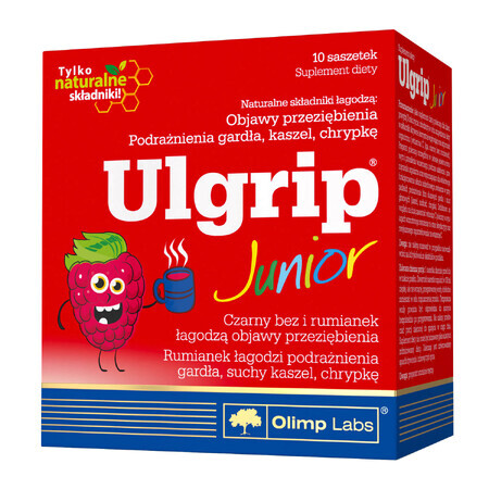 Olimp Ulgrip Junior, Himbeergeschmack, 10 Portionsbeutel