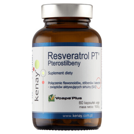 Kenay, Resveratrolo PT Pterostilbene, 60 capsule