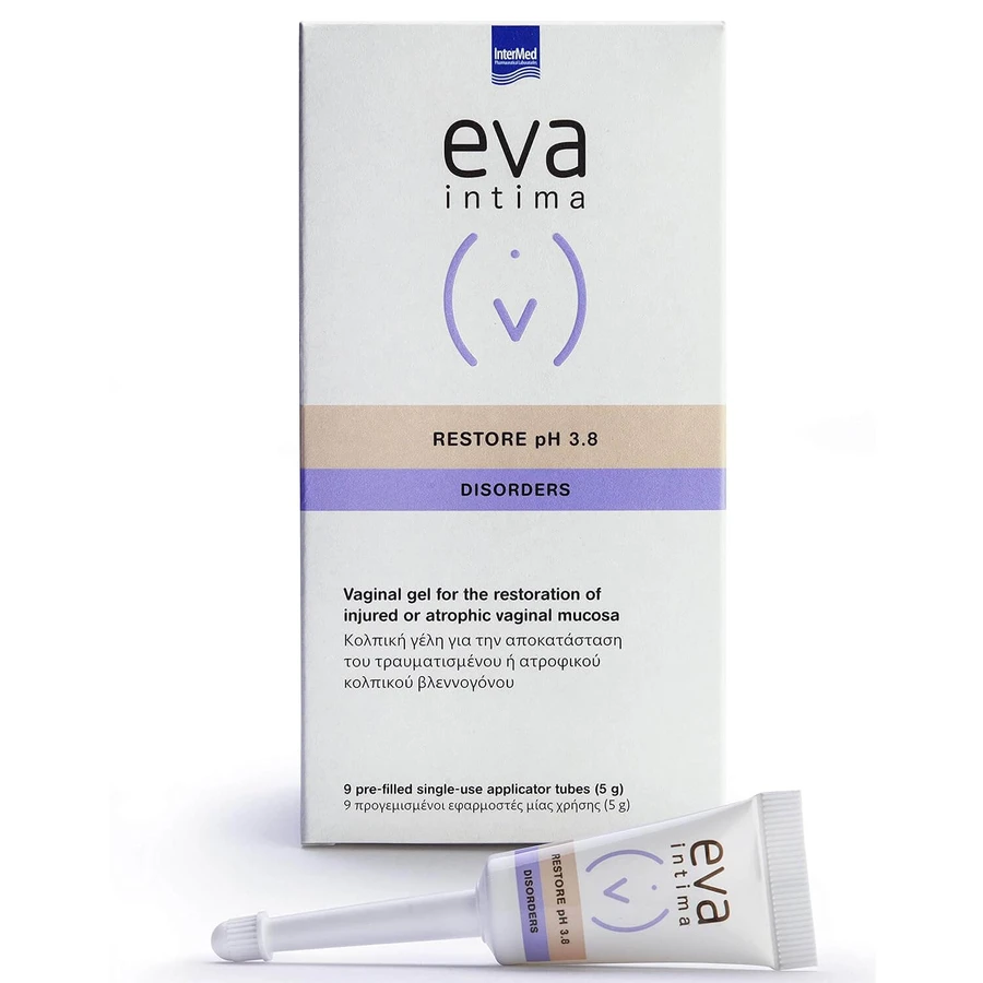 Gel vaginale per il ripristino della mucosa Eva Intima Restore pH 3.8, 9 applicatori vaginali, Intermed