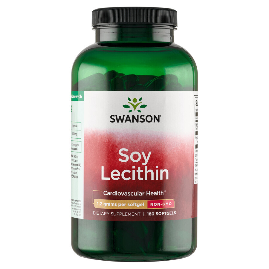 Swanson Sojalecithin, Lecithin, 180 Gelkapseln