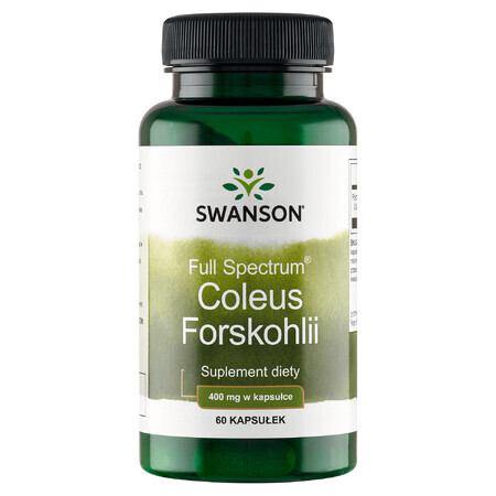 Swanson Full Spectrum Coleus Forskohlii, urzică indiană, 60 capsule